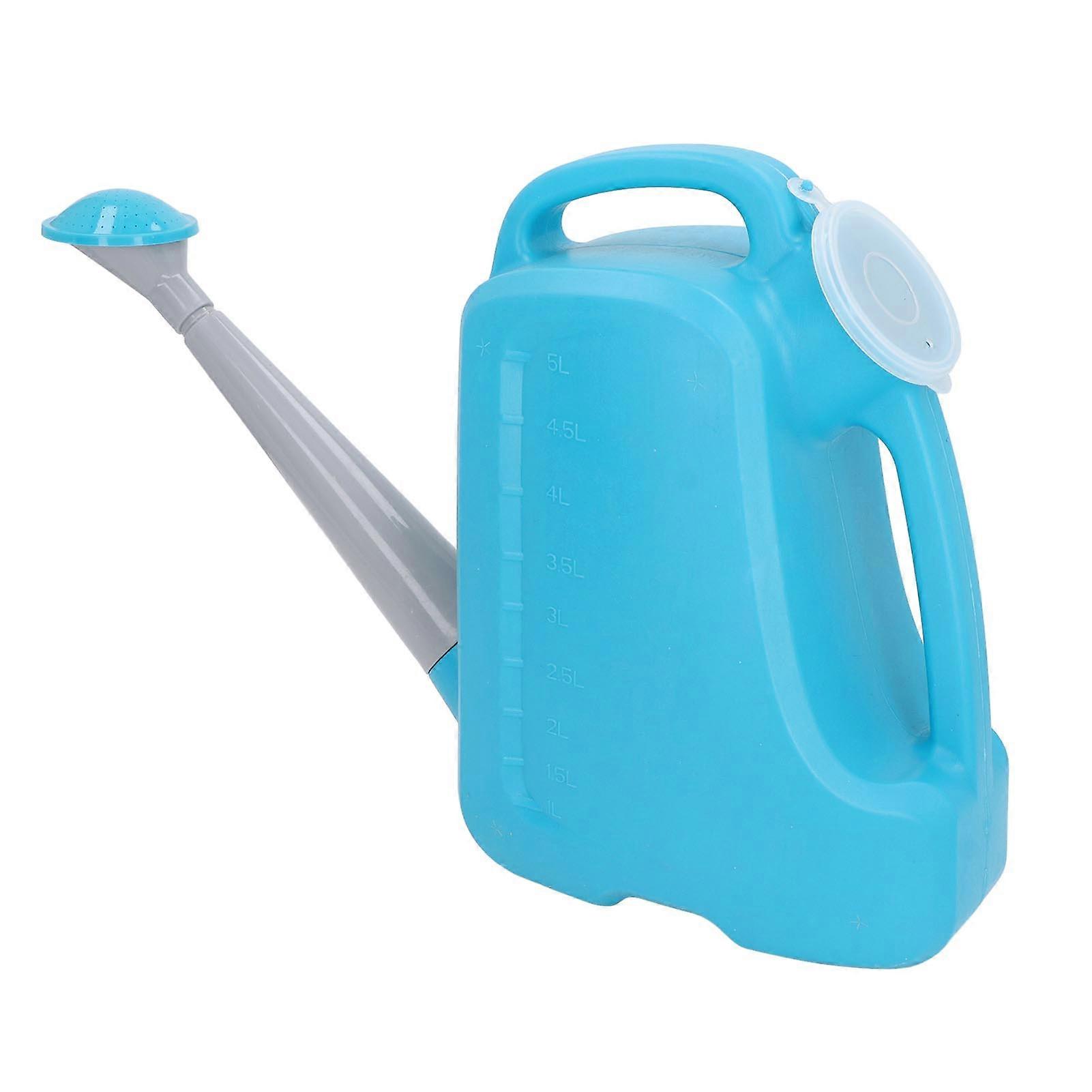 Garden Watering Pitcher Large Capacity PP Long Spout Flower Watering Can for Agriculture Farm 5L Dark Blue