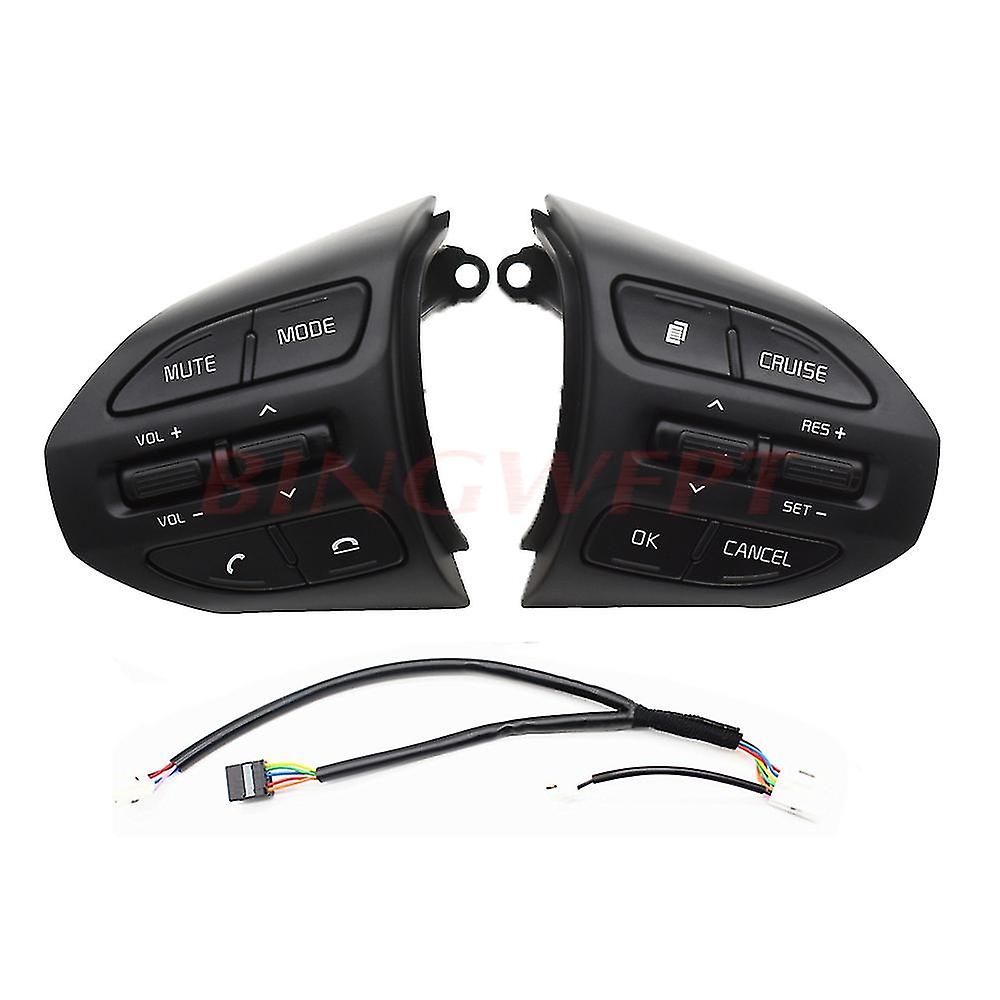 Bingwfpt Steering Wheel Button For Kia K2 Rio 2017 2018 Rio X Line Buttons Bluetooth Phone Cruise Co
