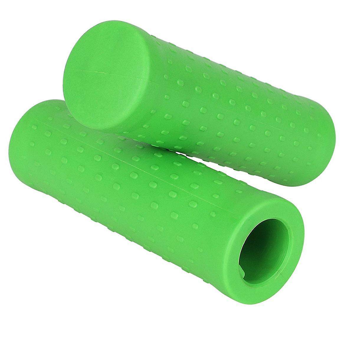 Double Rubber Handlebars, Non-Slip Ergonomic Handlebars, Comfortable Scooter Handlebar Cover Accessories Green