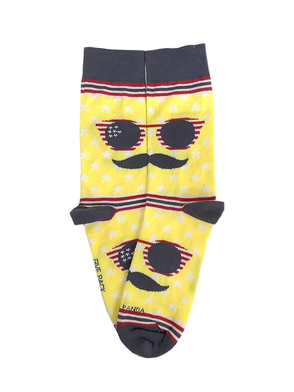 Mustache and Sunglasses Socks from the Sock Panda (Adult Large - Men's Shoe Sizes 8-12)