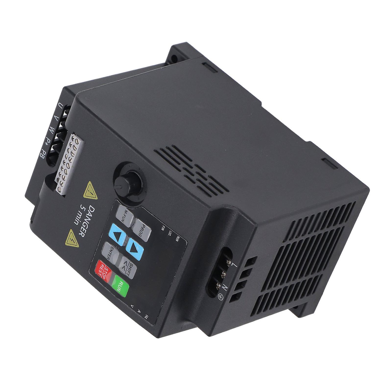 Variable Frequency Drive 0.75KW Motor Controller Frequency Inverter Single Phase AC220V Input 3 Phase AC0‑220V Output