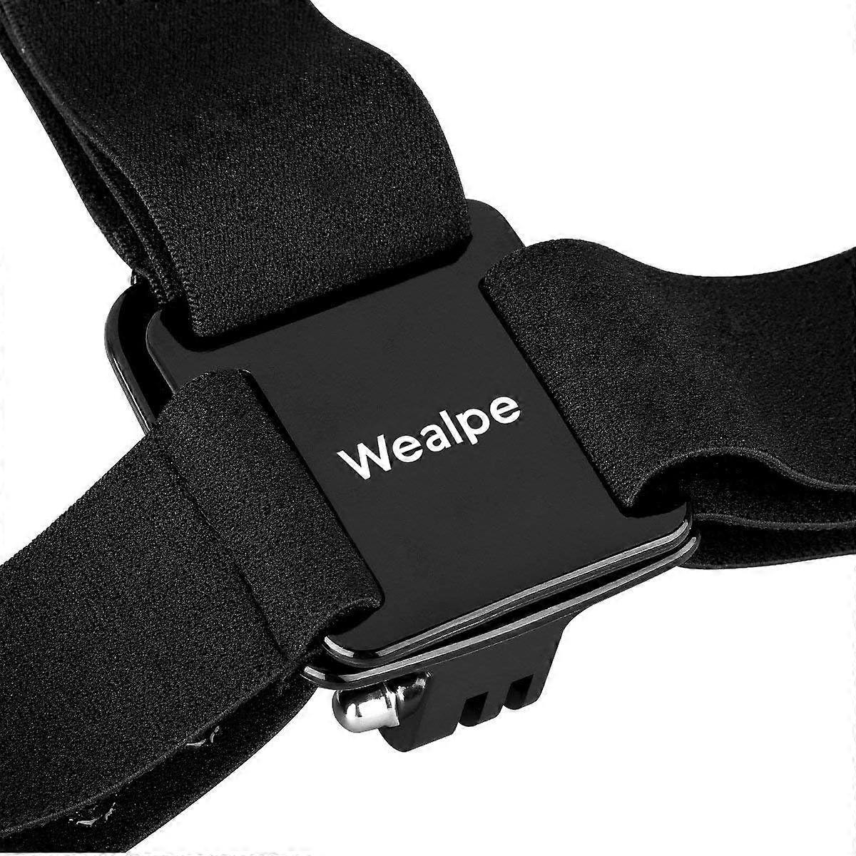 Front headband strap compatible with GoPro Hero 10, 9, 8, 7, Max, Fusion, 6, 5, 4, Session, 3+, 3, 2, 1, DJI Osmo action cameras (camera not included)