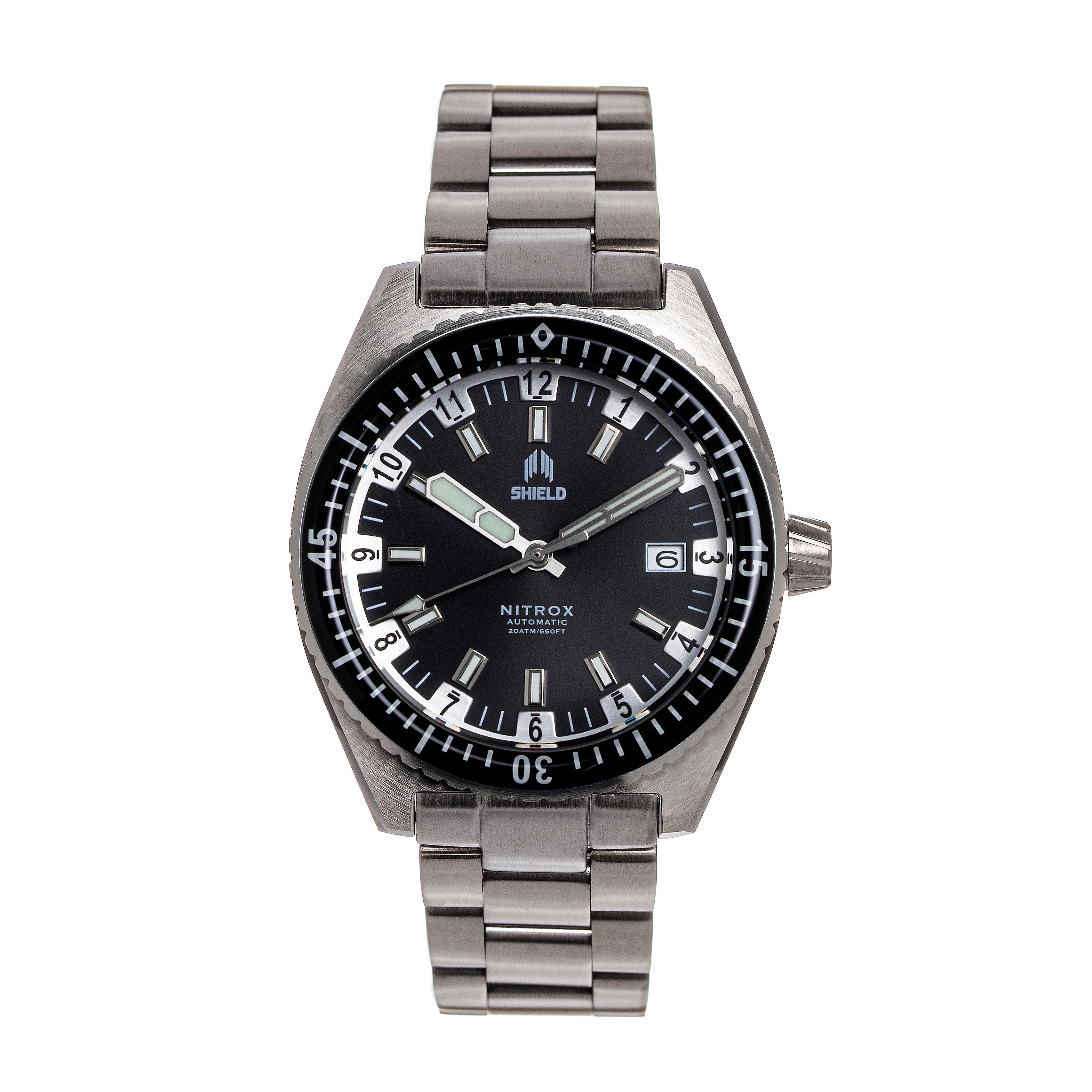 Shield Nitrox Automatic Bracelet Watch w/Date - Black