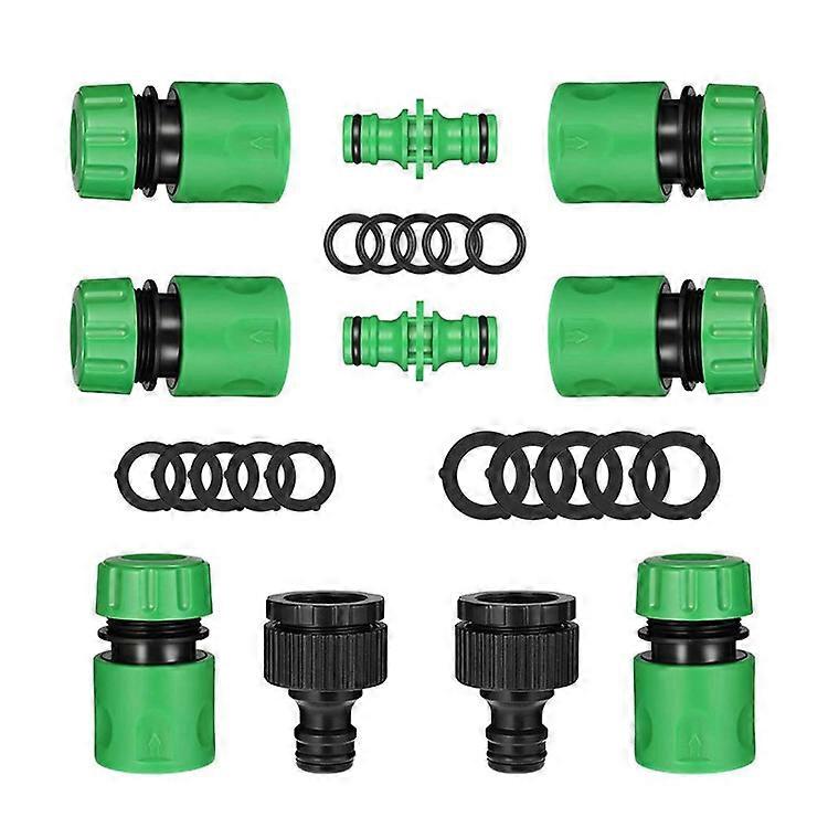 nice 10Pcs Garden Hose Quick Connectors Set (6Pcs 1/2" Hose Quick Connector, 2Pcs Double Connector, 2Pcs Tap Nose Connector)