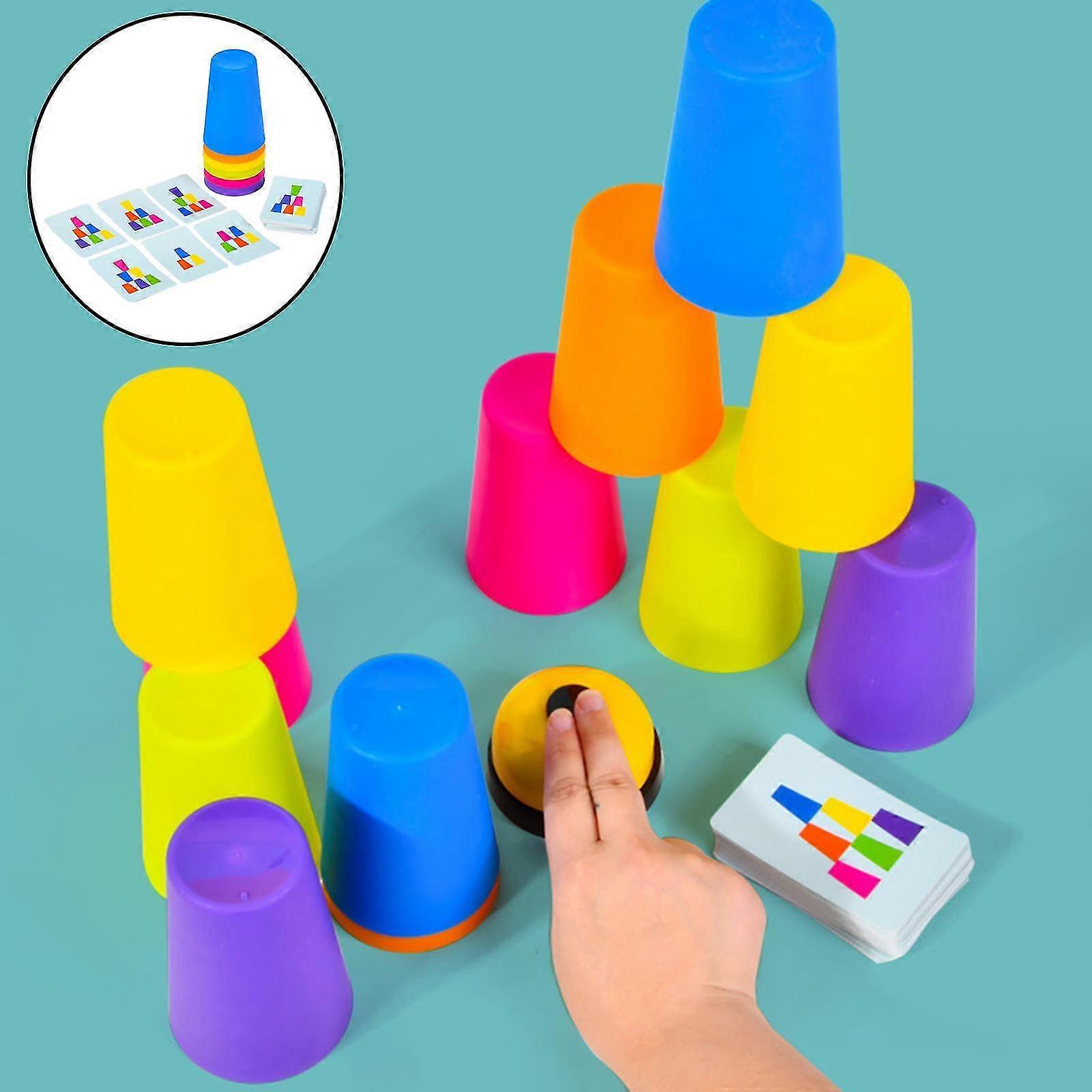 Kids Stacking Cup Able Game Classic Family Game 1 Player