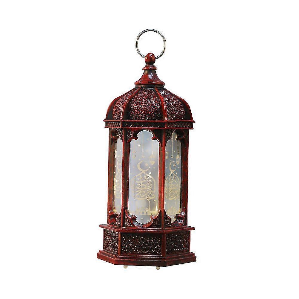 Islamic Lantern Muslim Ramadan Eid Led Arabic Study Lighting Lamp (Red)