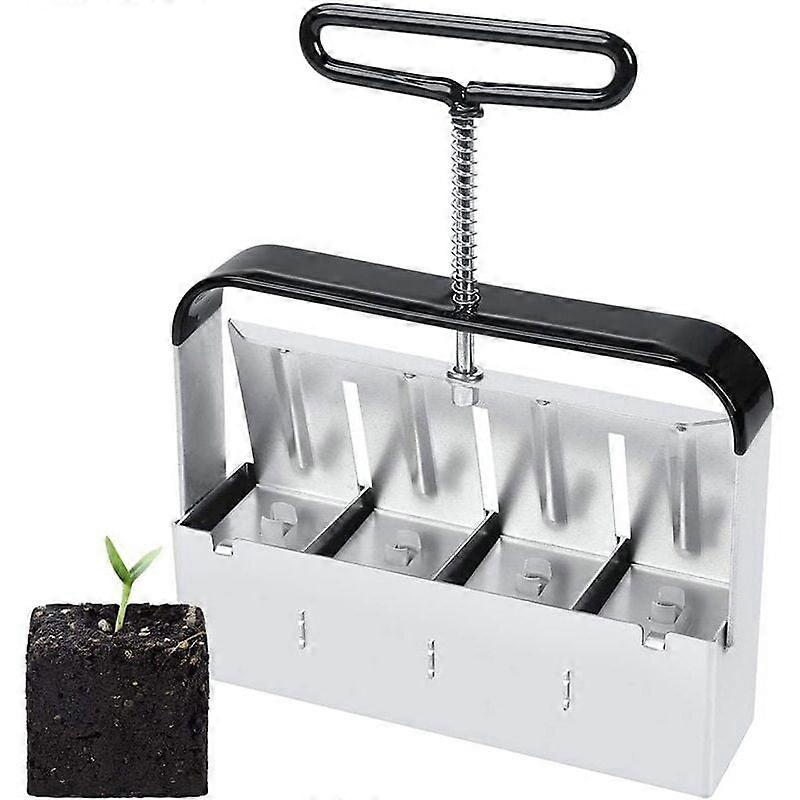 Manual soil blocking tool - Root ball press gardening tool - 5cm - Blocks the soil - With non-slip handle, root ball press for seedlings, comfortable 