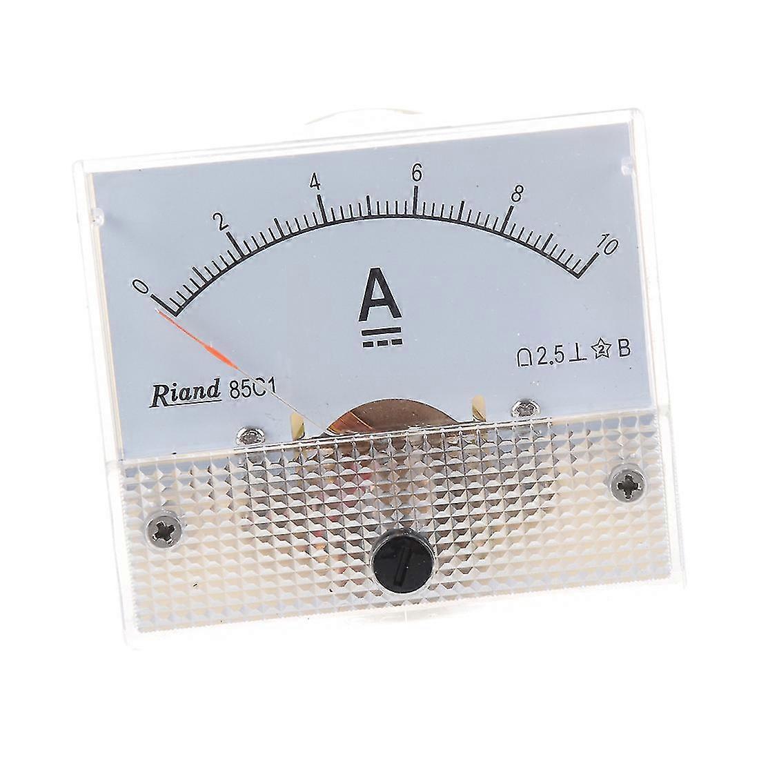 85C1 DC 0-10A obdĺžnikový analógový panelový ampérmeter