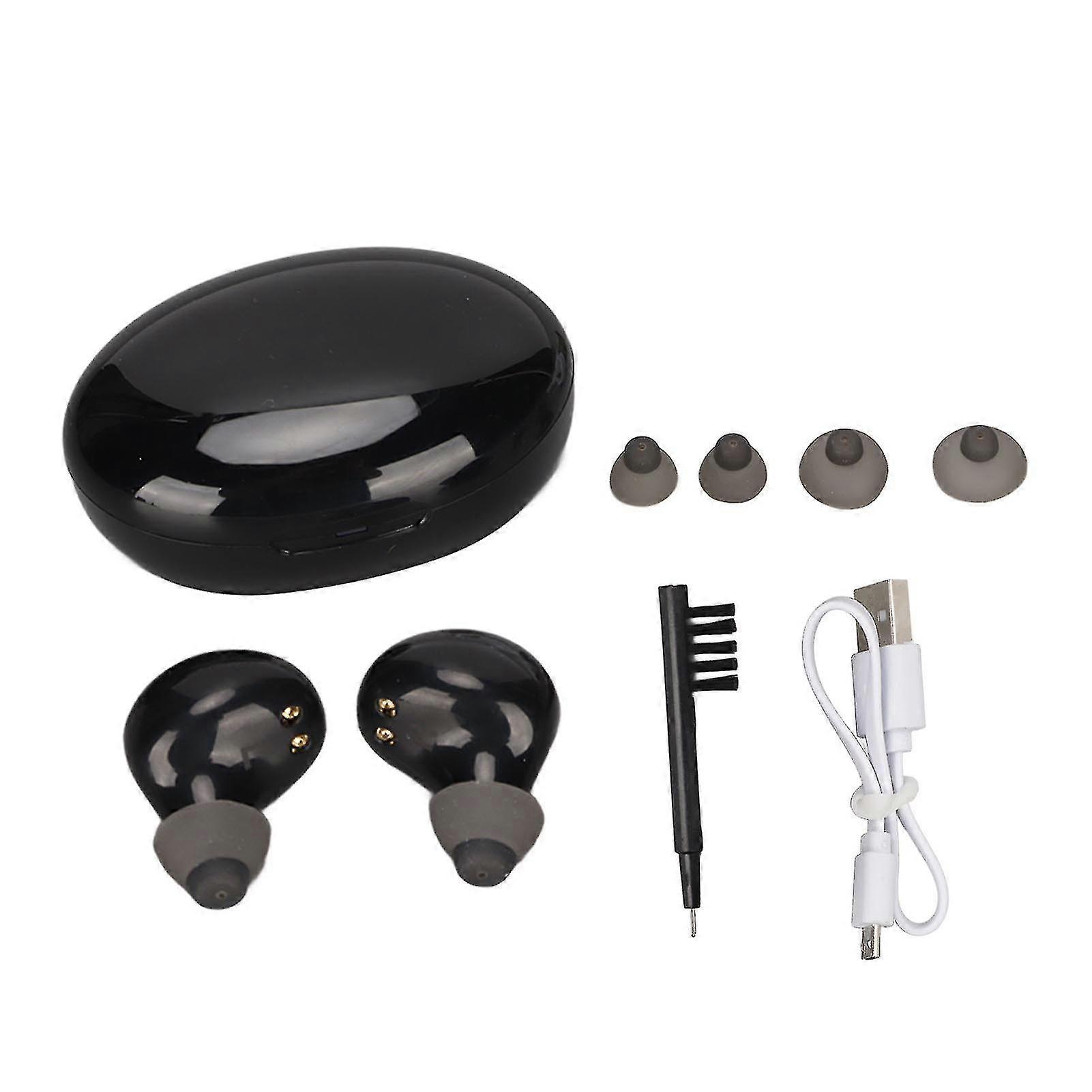 Hearing aids rechargeable noise reduction technology professional digital sound amplifiers for clear communicationblack