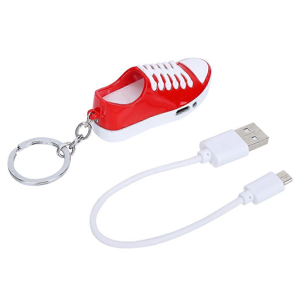 USB Wiederaufladbare Mode Flache Leinwand Schuhe Form Zigarettenanzünder (Rot)