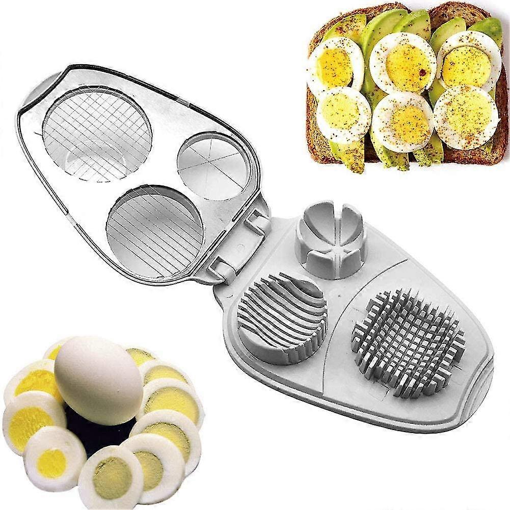 3-in-1 Multi-function Vegetable Cutter, Fancy Split Egg Cutter, Egg Slicer