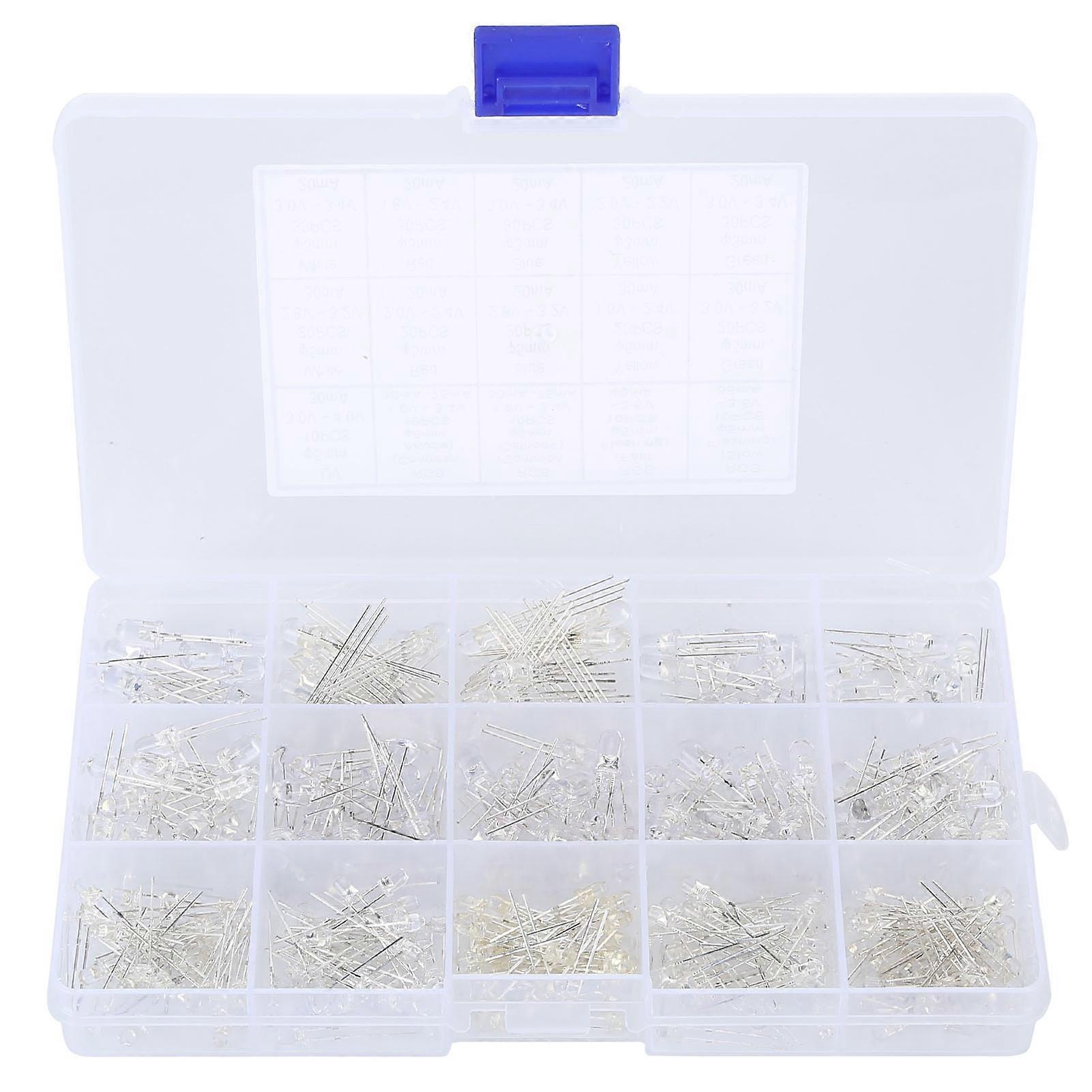 300pcs LED Diodes Miniwatt Energy Saving DropShaped Round Head DIY Electronics Projects for Decoration Illumination