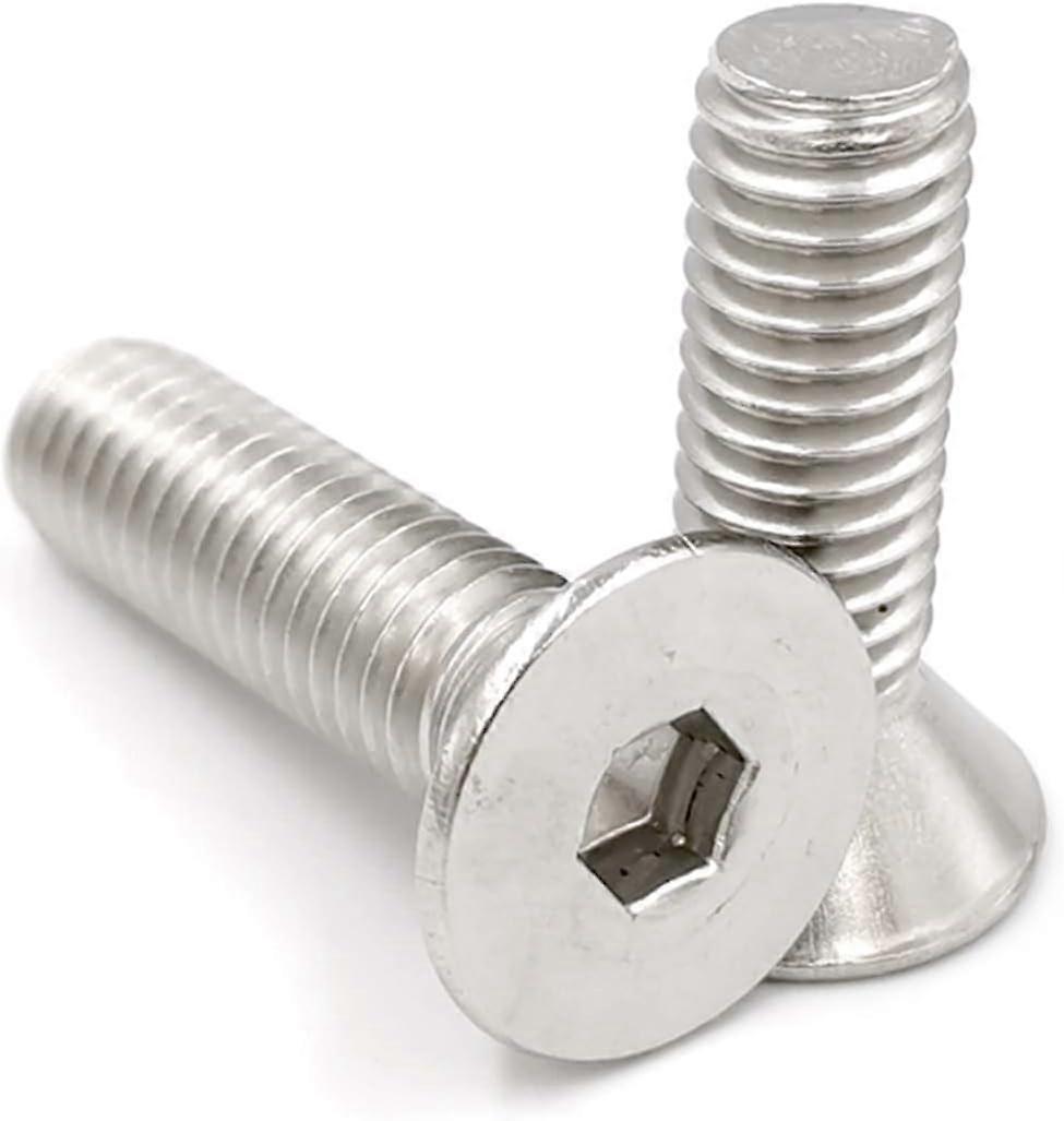 M2-M8 Countersunk Hexagon Socket Head Cap Screw Flat Head Cup Bolt M8x30 5Pcs