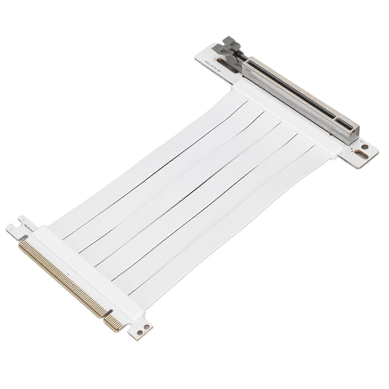 PCI E Extension Cable 15cm 128Gbps High Speed PCI E X16 3.0 Riser Card for Graphics Card Sound Card Network CardWhite