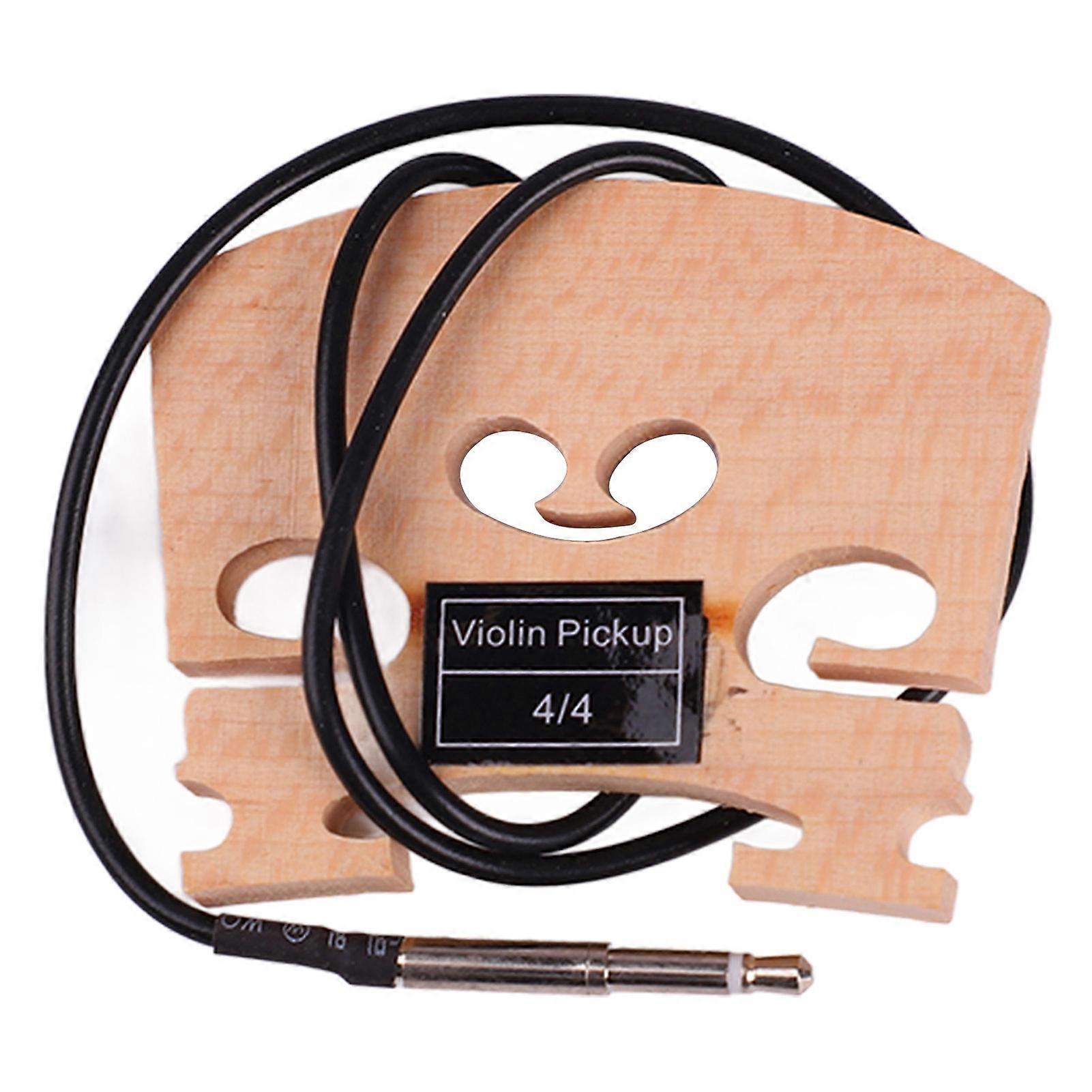 Wooden 4/4 Violin Bridge with Internally Mounted Piezo Pickup High Sensitivity Violin Maple Bridge