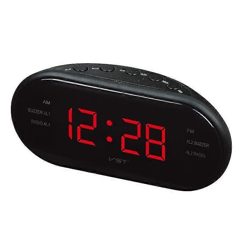 clock radio dual sleep snooze function outlet powered