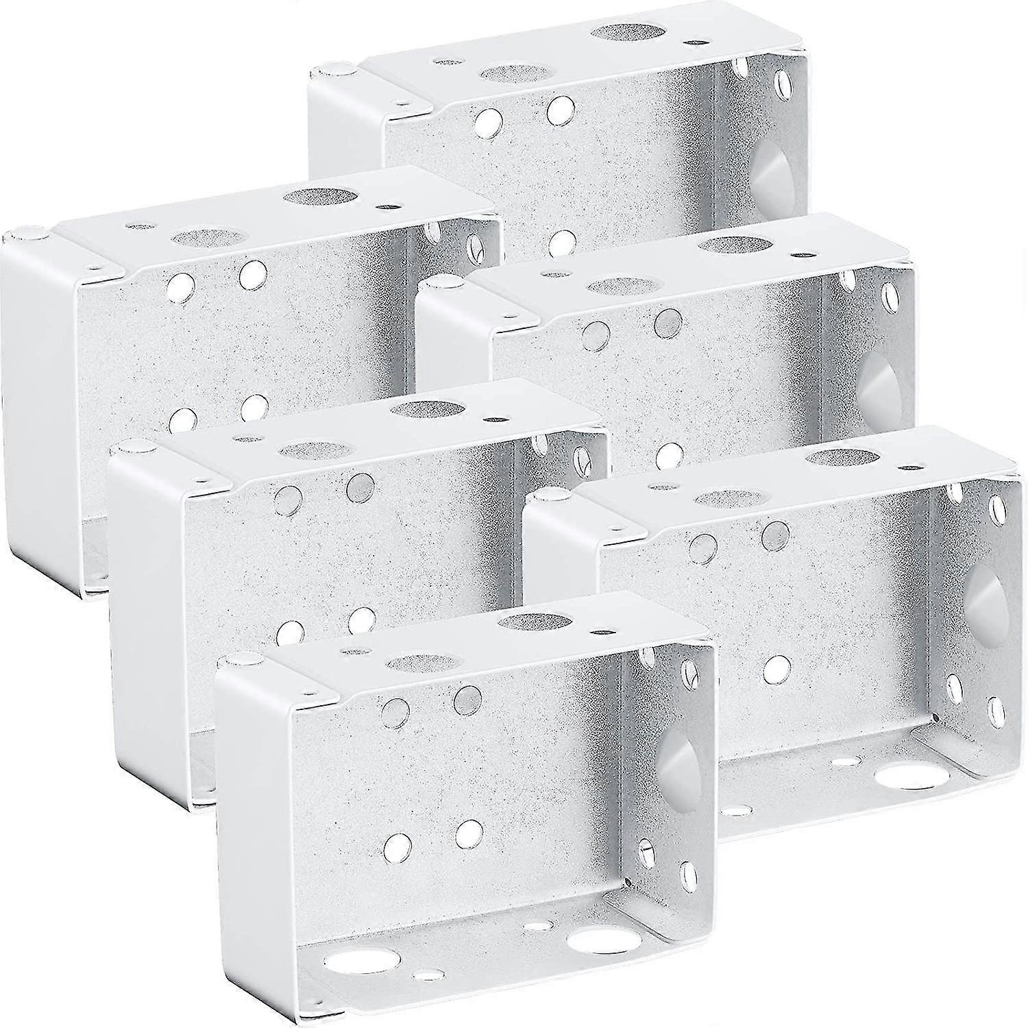 6 Pieces Blind Brackets Low Profile Box Mounting Bracket White Color Window Blinds Headrail Bracket