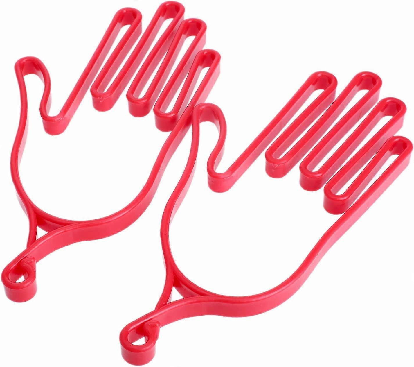 Golf Glove Drying Holder Golf Glove Forming Accessory Tool red - 2 Pack