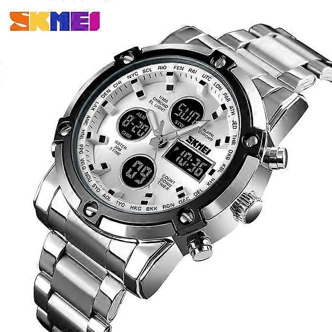 Skmei Fashion Watch Trend Multi-functional Three Time Large Dial