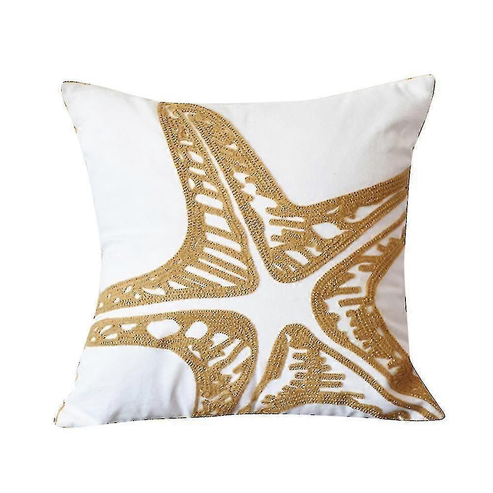 Embroidered Cotton Decorative Throw Pillow