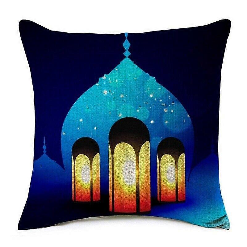 ラマダンの装飾クッションカバーイスラムゴールドムーンスタームバラク枕カバーデザイン1639jpjcjh