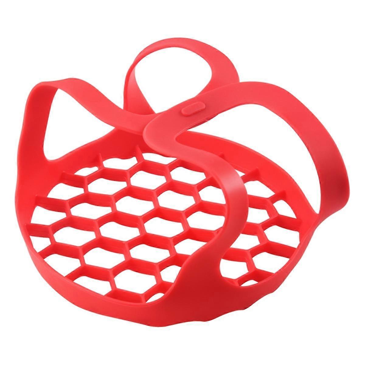 Silicone Sling Lifter Accessories Compatible with 6 Qt and 8 Qt, and Pressure Cookers, Red