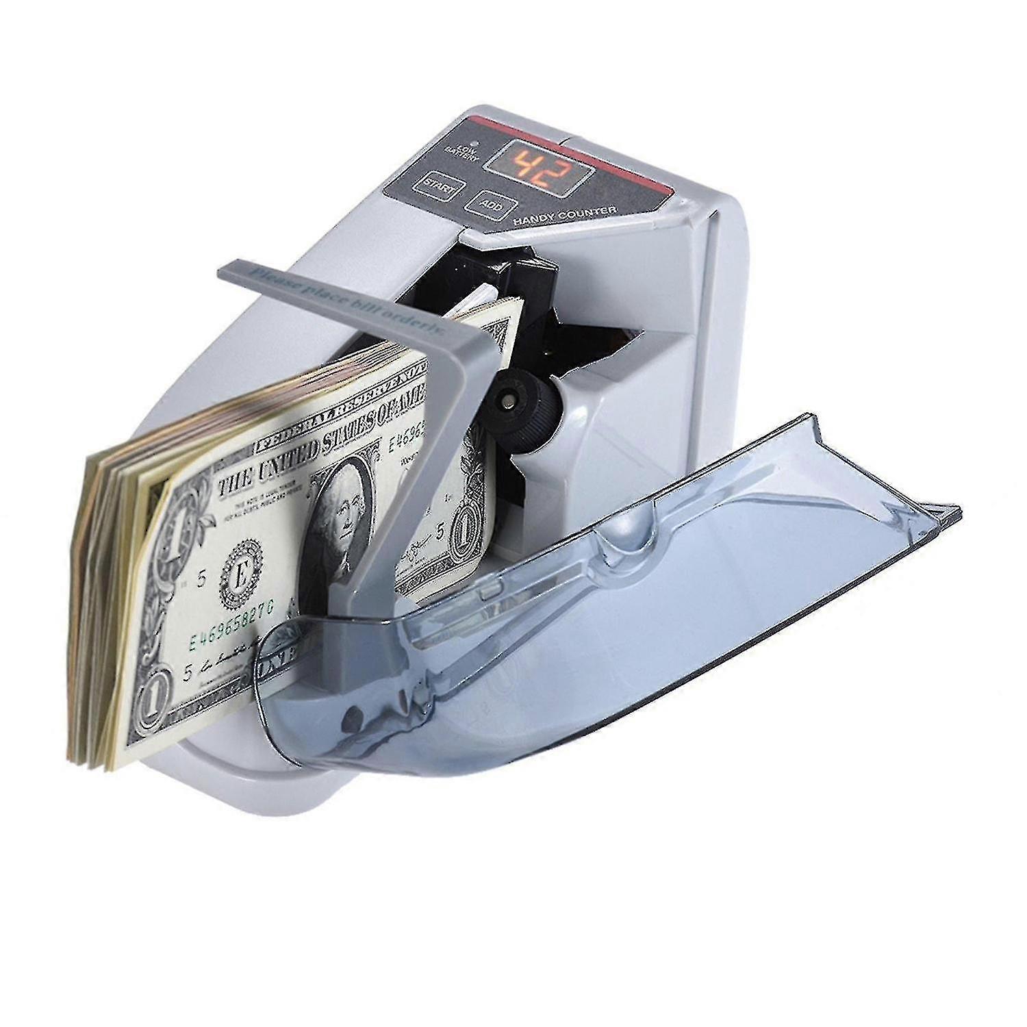 Mini Handy Bill Cash Banknote Counter Money Currency Counting Machine Ac Or Battery Powered