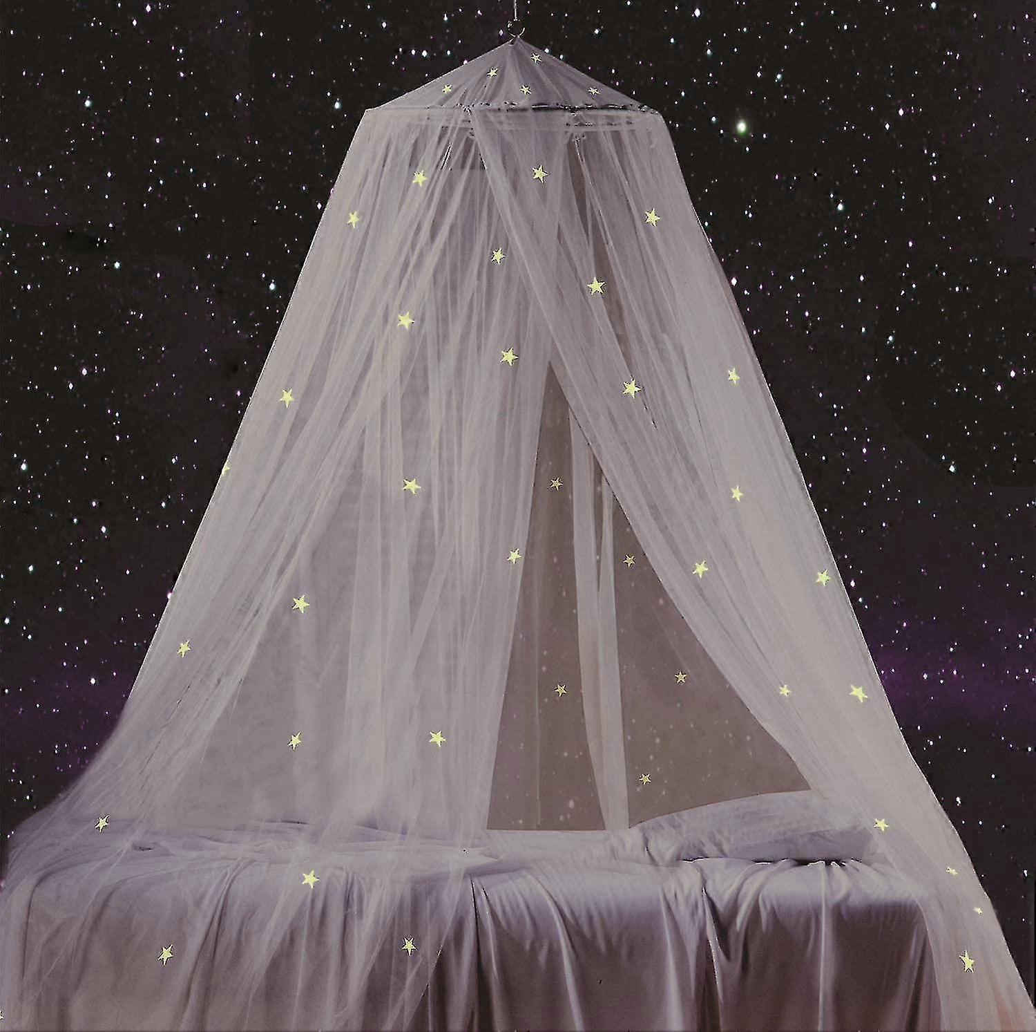 Fluorescent Stars Bed Canopy Glow In The Dark