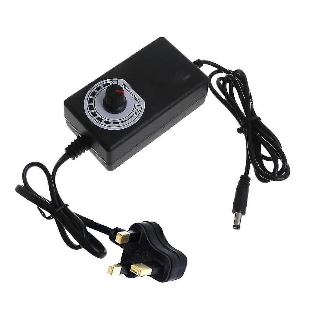 Adjustable Dc3-12v Power Adapter Uk Plug Led Strip Dimming Voltage Regulator