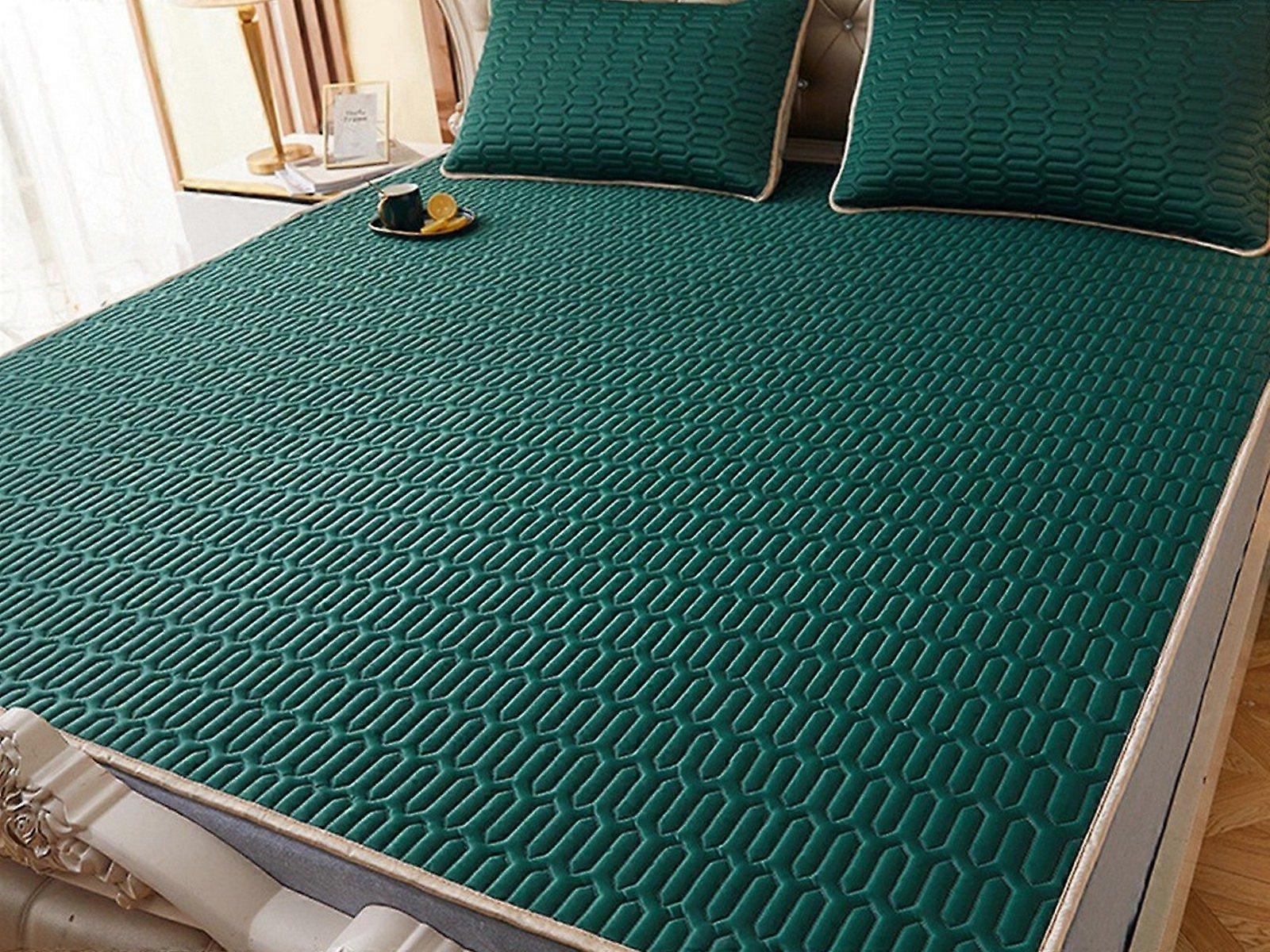 150x200cm verão de resfriamento de látex colchão colchão tapete de cama fria com fronhas verde