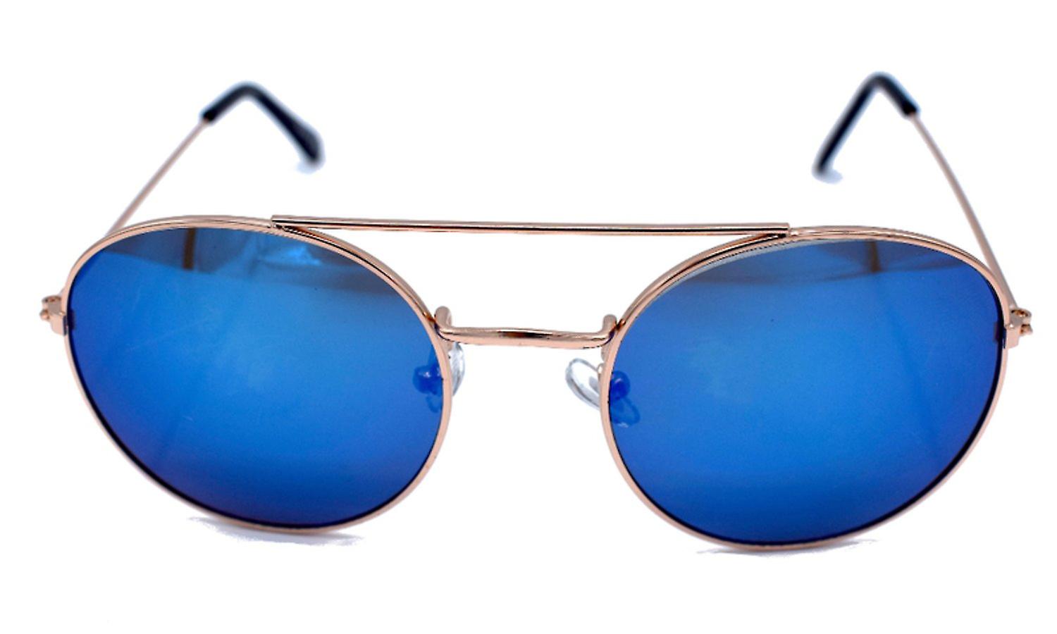 Sunglasses with bow - blue and gold
