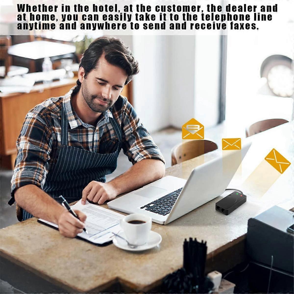USB Fax Modem Dual Port USB2.0 56K V.92 V.90 External Modem Driver for Win 7 8 10 XP Receive Send F