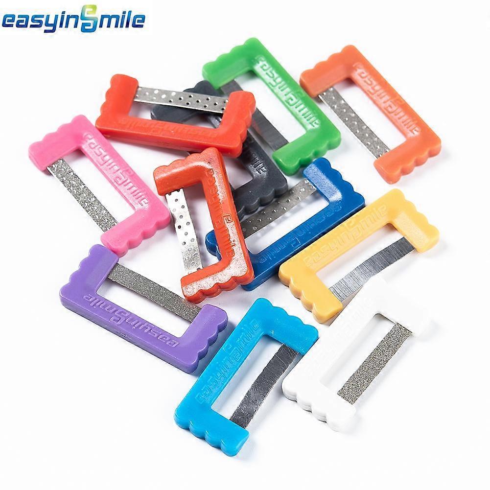 10packs EASYINSMILE Orthodontic Interproximal Reduction Strips Dental IPR Polish Strips Tooth Enamel Reduce Saw