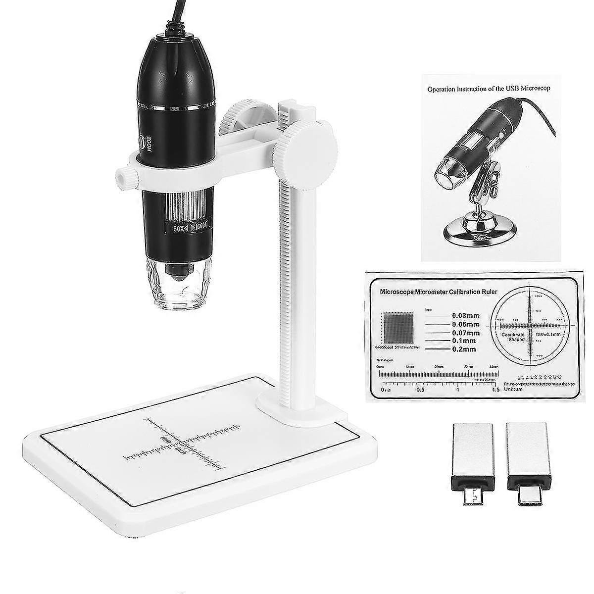 1600x Digital Microscope Camera 3 In 1 Usb Portable Electronic Microscope