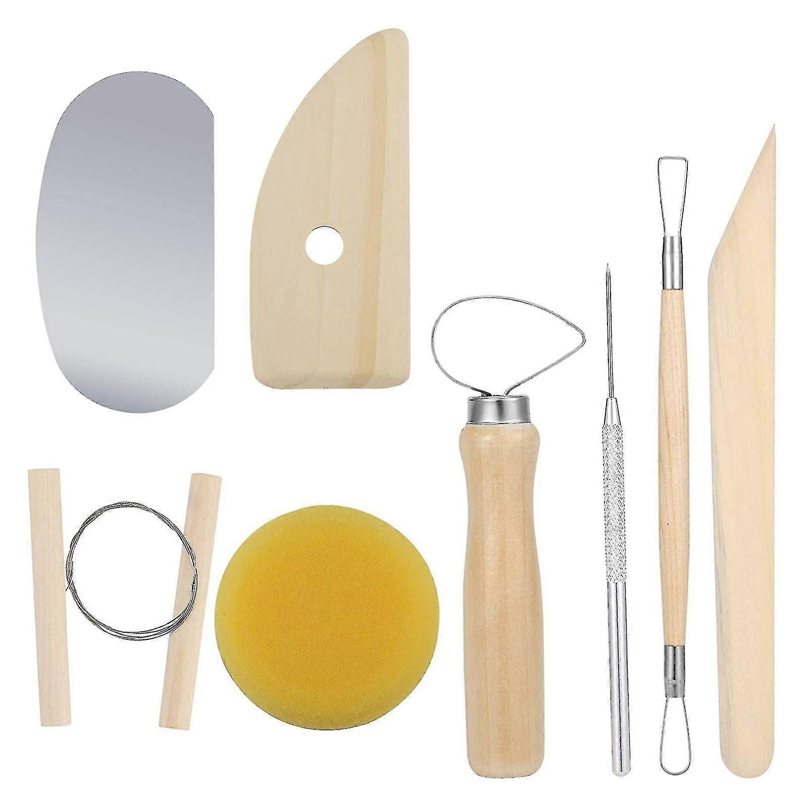 Pottery And Polymer Clay Tool Set, Clay Wax Pottery Tool Set, 8pcs