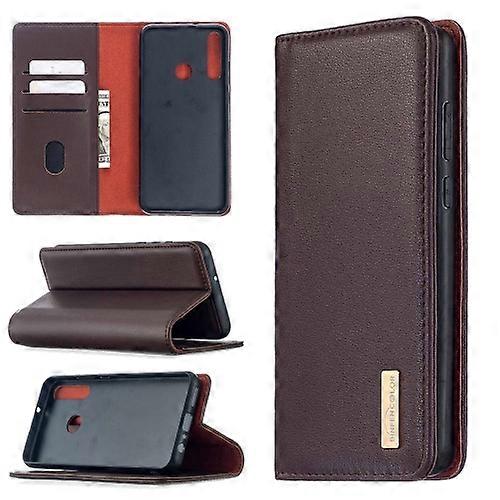 For Huawei Y6p 2 in 1 Detachable Magnetic Horizontal Flip Genuine Leather Phone Case