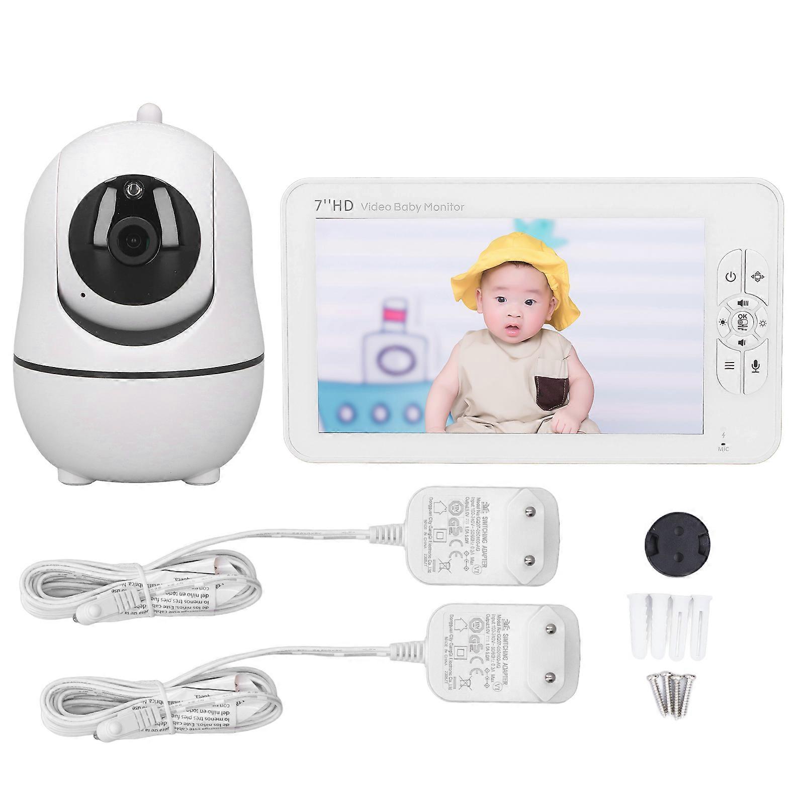 HD Baby Camera Monitor Two Way Speaking Clear Image Night View Baby Video Monitor 100240V EU Plug