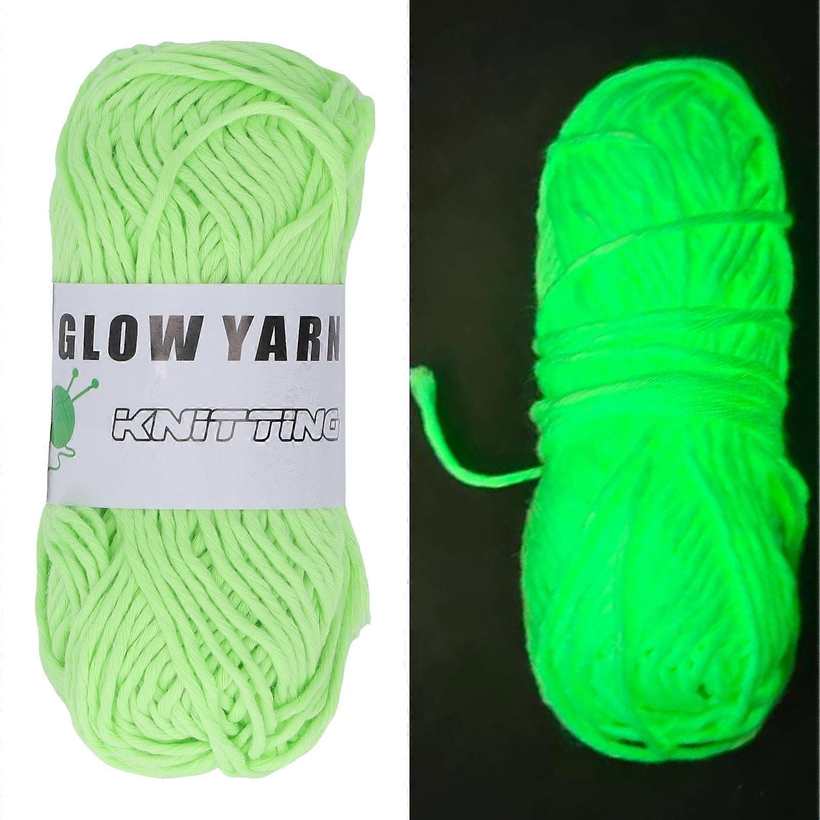 164ft Luminous Chunky Yarn DIY Polyester Weave Glow Luminous Knitted Yarn for Carpet Sweater Hat Color 2
