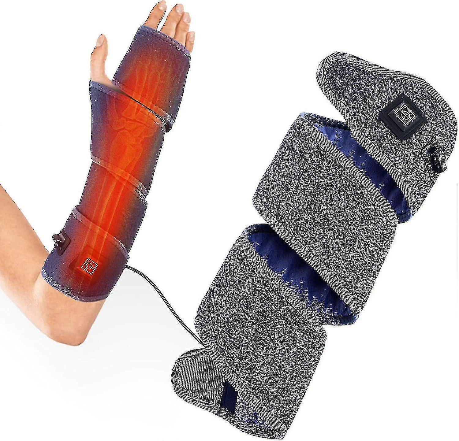 Avvolgimento di termoforo extra lungo per alleviare il dolore, pad riscaldato per braccio polso, gomito e gamba