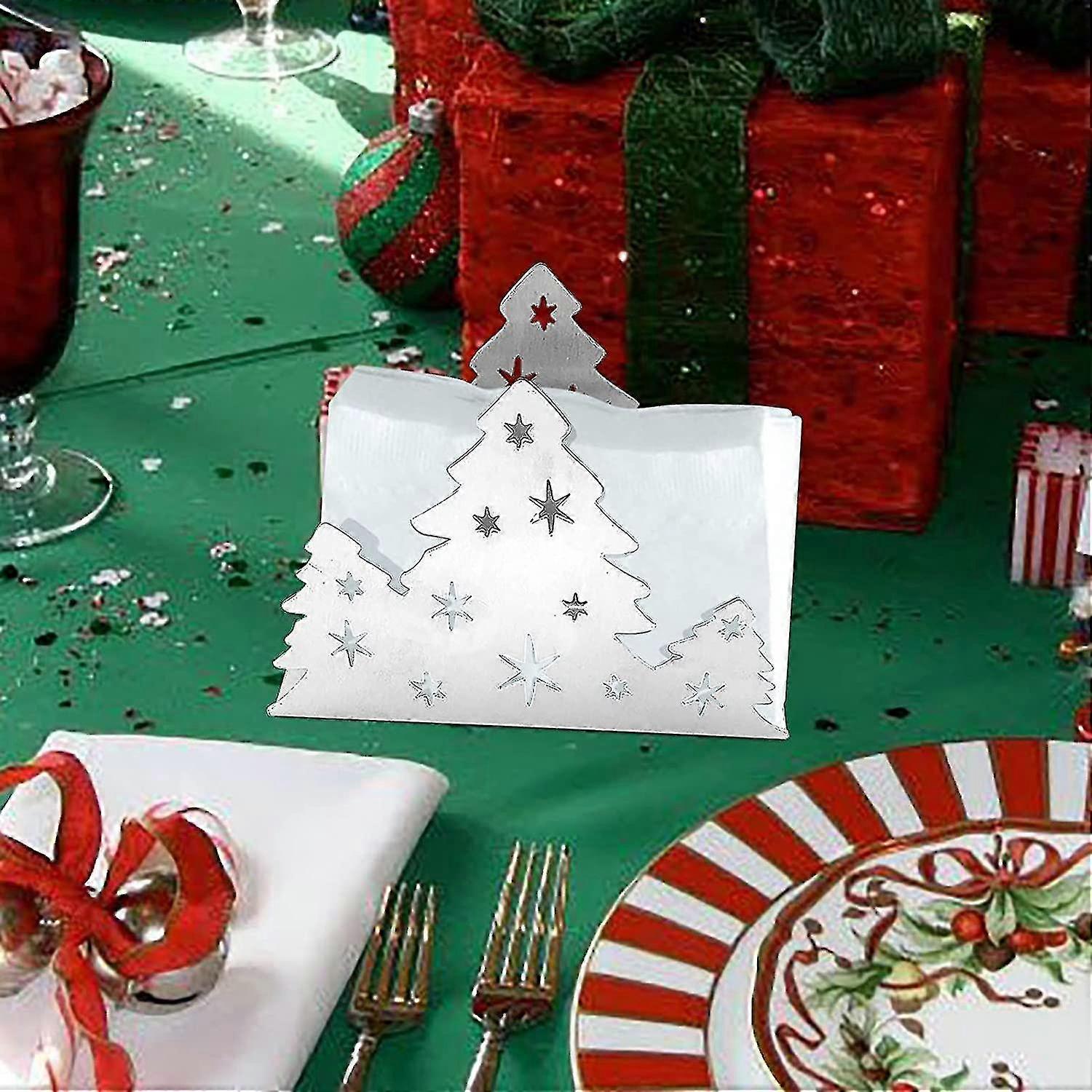 Juletre Design Tissue Holder julebord dekorasjon (2pcs)