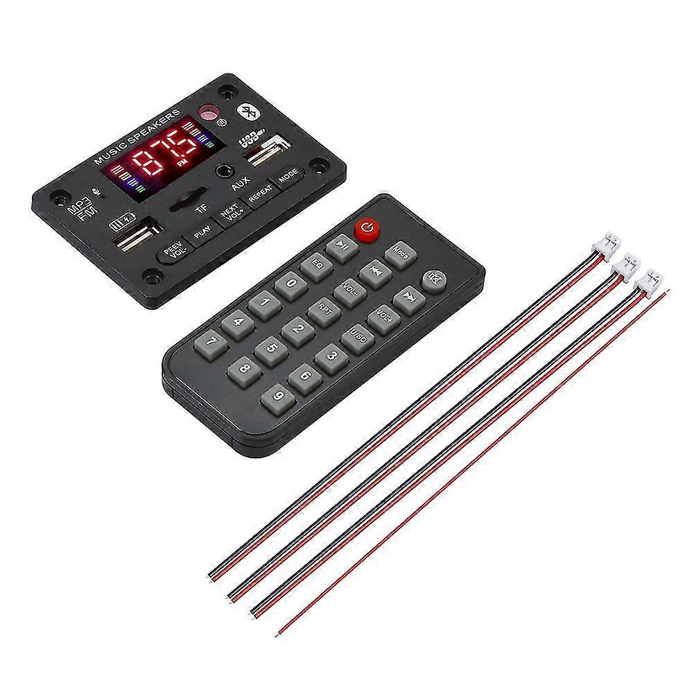 7v-24v Bluetooth 5.0 Mp3 Decoding Board Module Wireless Car Usb Mp3 Player Tf Card Slot Usb Fm With