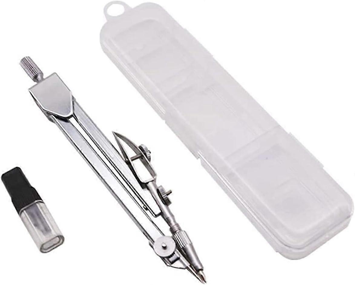 Drawing Compass, Stainless Steel Math Tools Geometry Compass Set with Extra