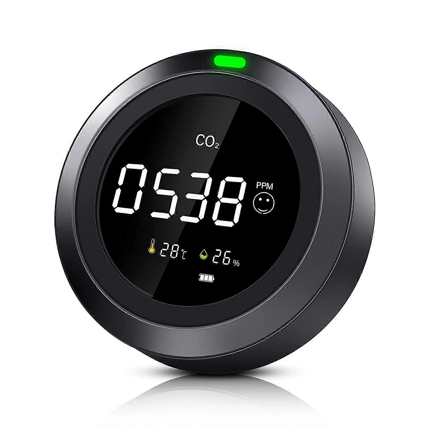 CO2 Detector , Indoor Air CO2 Meter, CO2 Sensor with Temperature and Humidity, NDIR Carbon Dioxide Detector, CO2 Detector, Air Quality Meter
