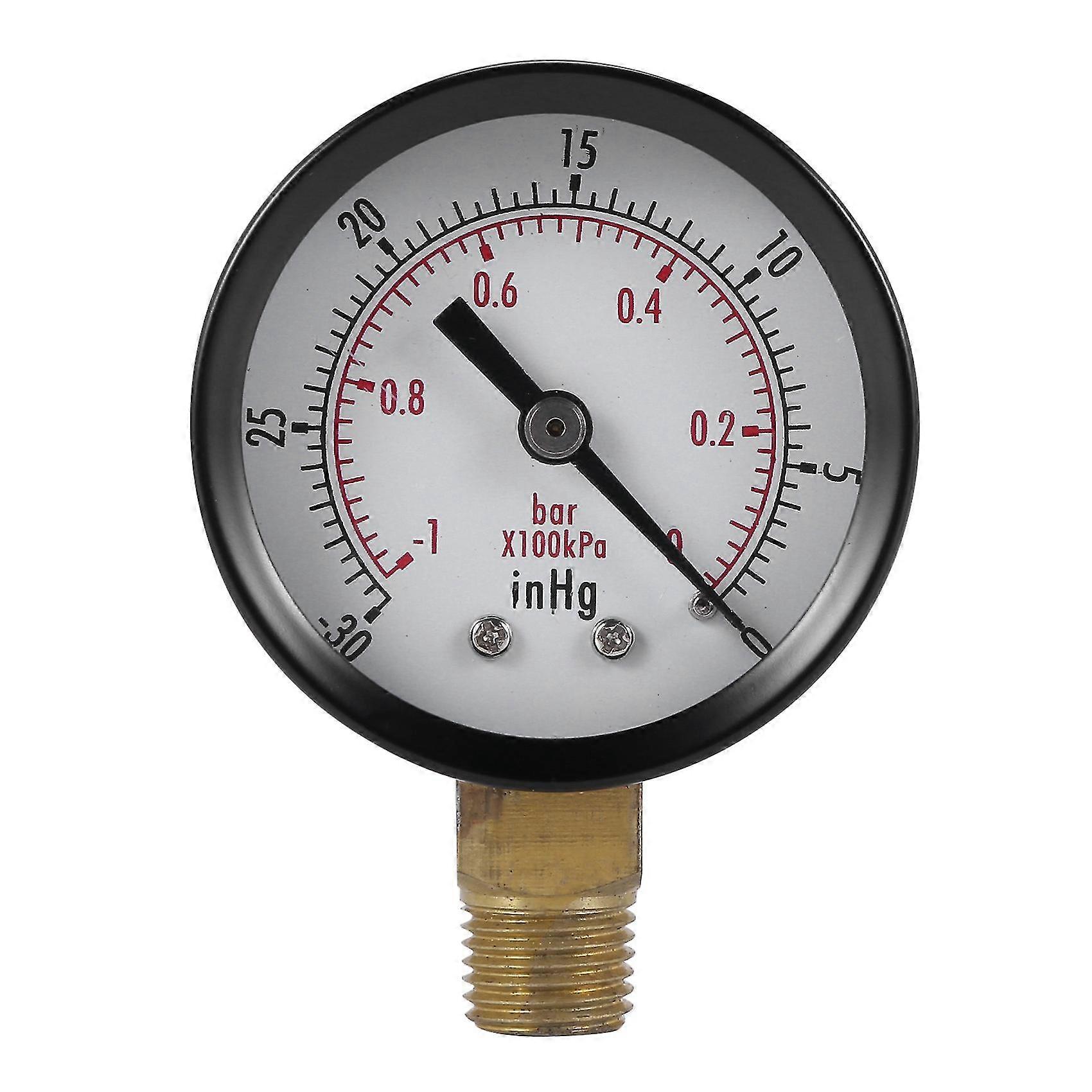 Manometer - 0 - -30inhg 0 - -1 bar Mini Zifferblatt Luftdruckmessgerät Barometer Meter Vakuummessgerät