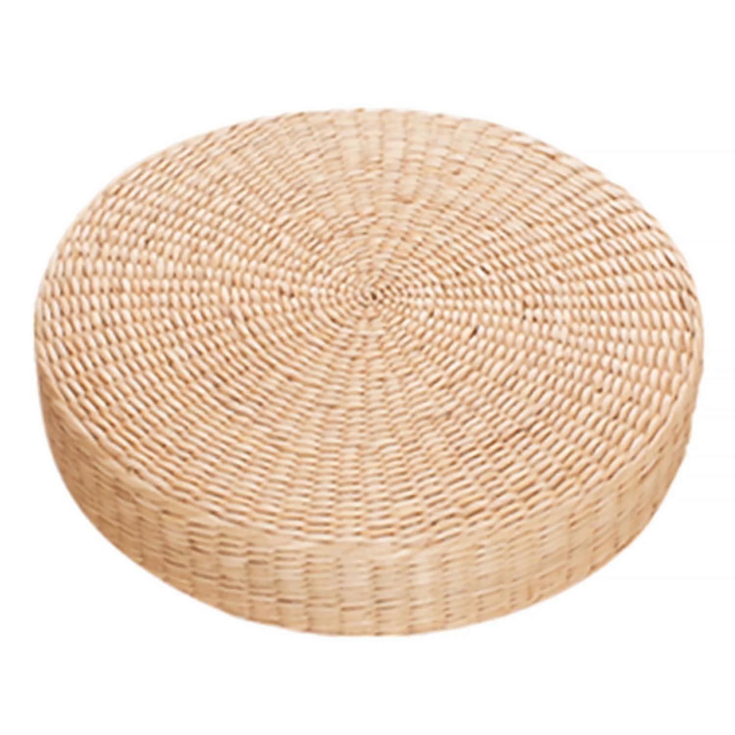 Tatami Cushion Breathable Widely Applied Comfortable Round Straw Weave Handmade Pillow for Floor