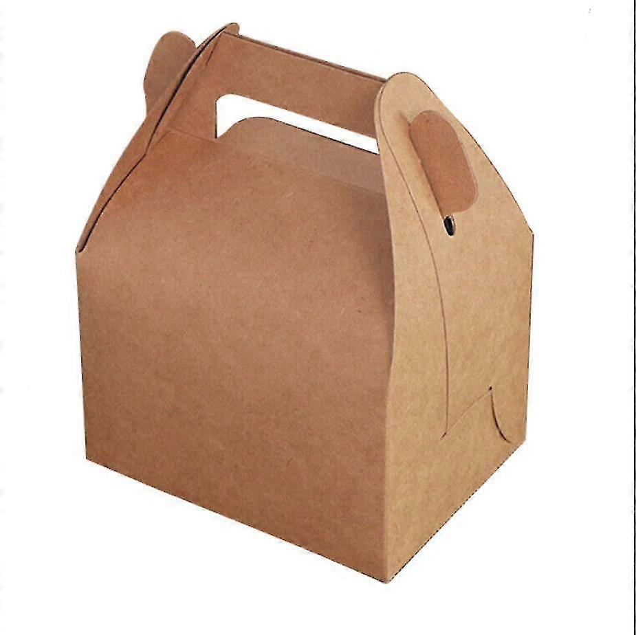 rustikk kraft rektangulær hamper gaveeske poser fest julegave. (brun) (10 stk)