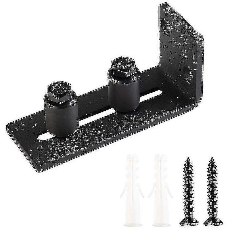 Barn Door Sliding Door Hanging Rail Anti-sway Device Black Adjustable