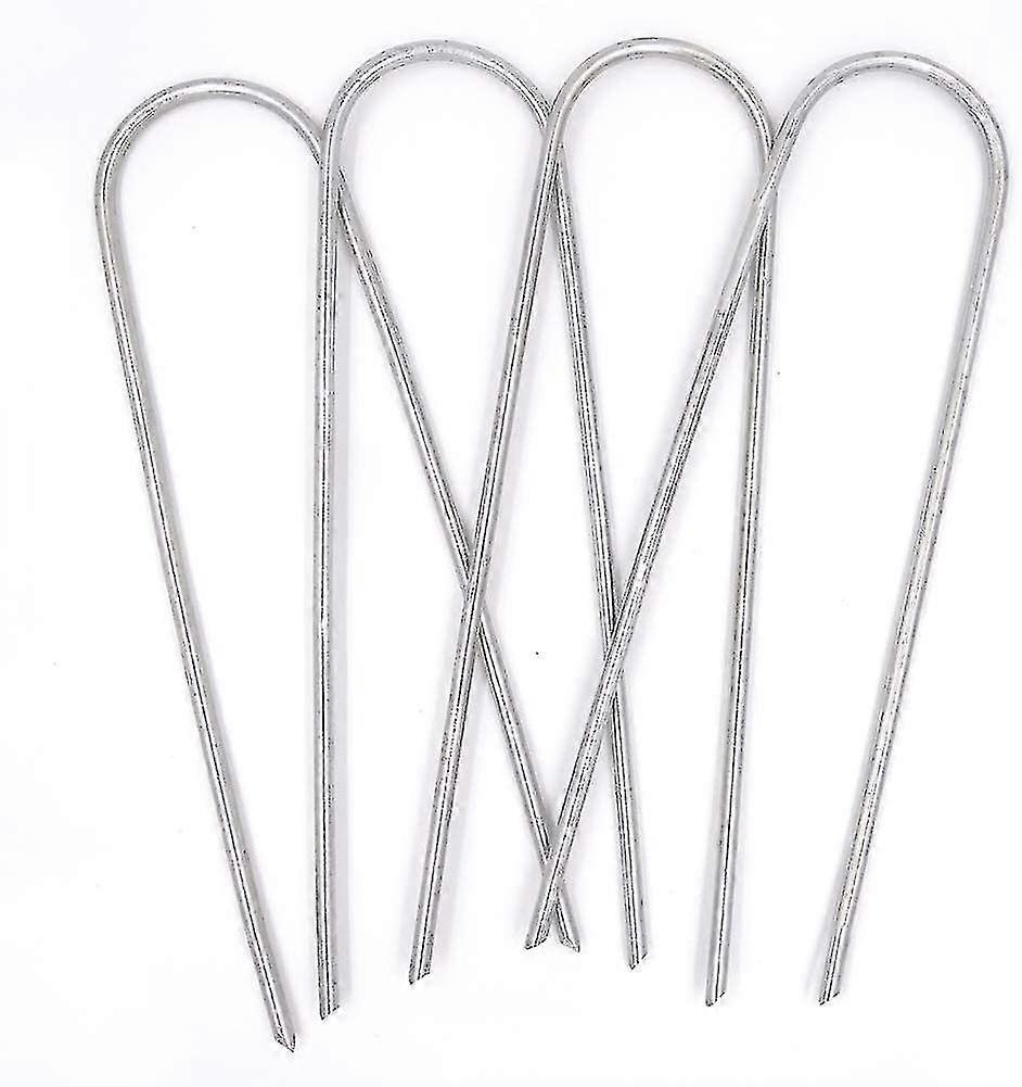 Olines Stakes Duty U Type Ends Safety Ground Anchor Galvanized Steel For Soccer Goals, Cam Tents And Hu En Rat