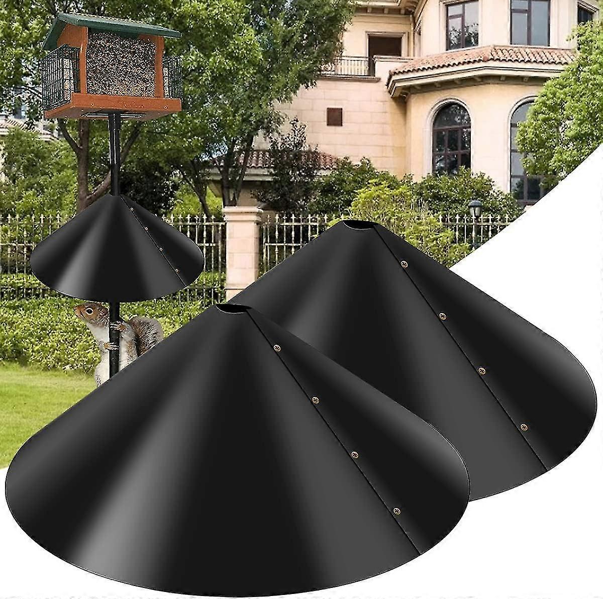 2pcs Squirrel Baffle Set, 18inch Around Squirrel Guard Baffle, Squirrel Baffle Wrap Guard, Around Protective Bird House Guard Wrap, Reusable Raccoon A