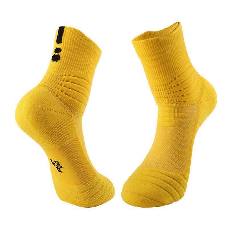 MIMIGO Basketball Cushion Socks,Mid Calf Woven Socks For Football Soccer Running Hiking,Soft & Calf High Crew Socks